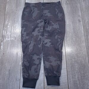 Prana Sky Canyon Joggers Womens 6 Grey Camo Cargo Hiking Pants Tapered Stretch